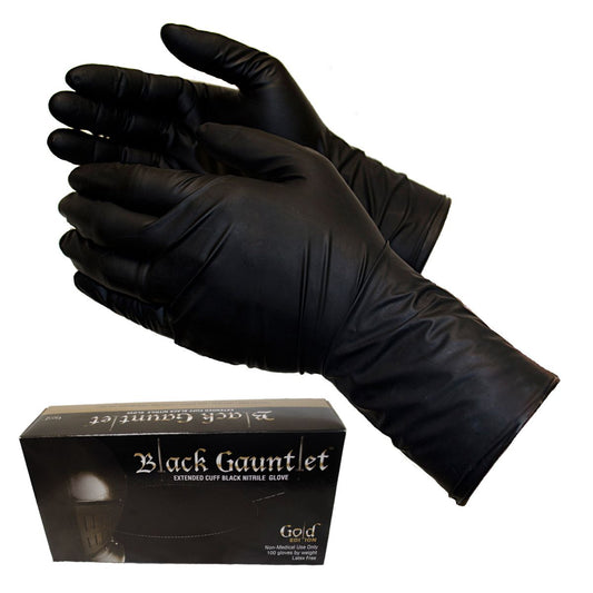 ShuBee Black Gauntlet Gold Edition  Nitrile Gloves Case